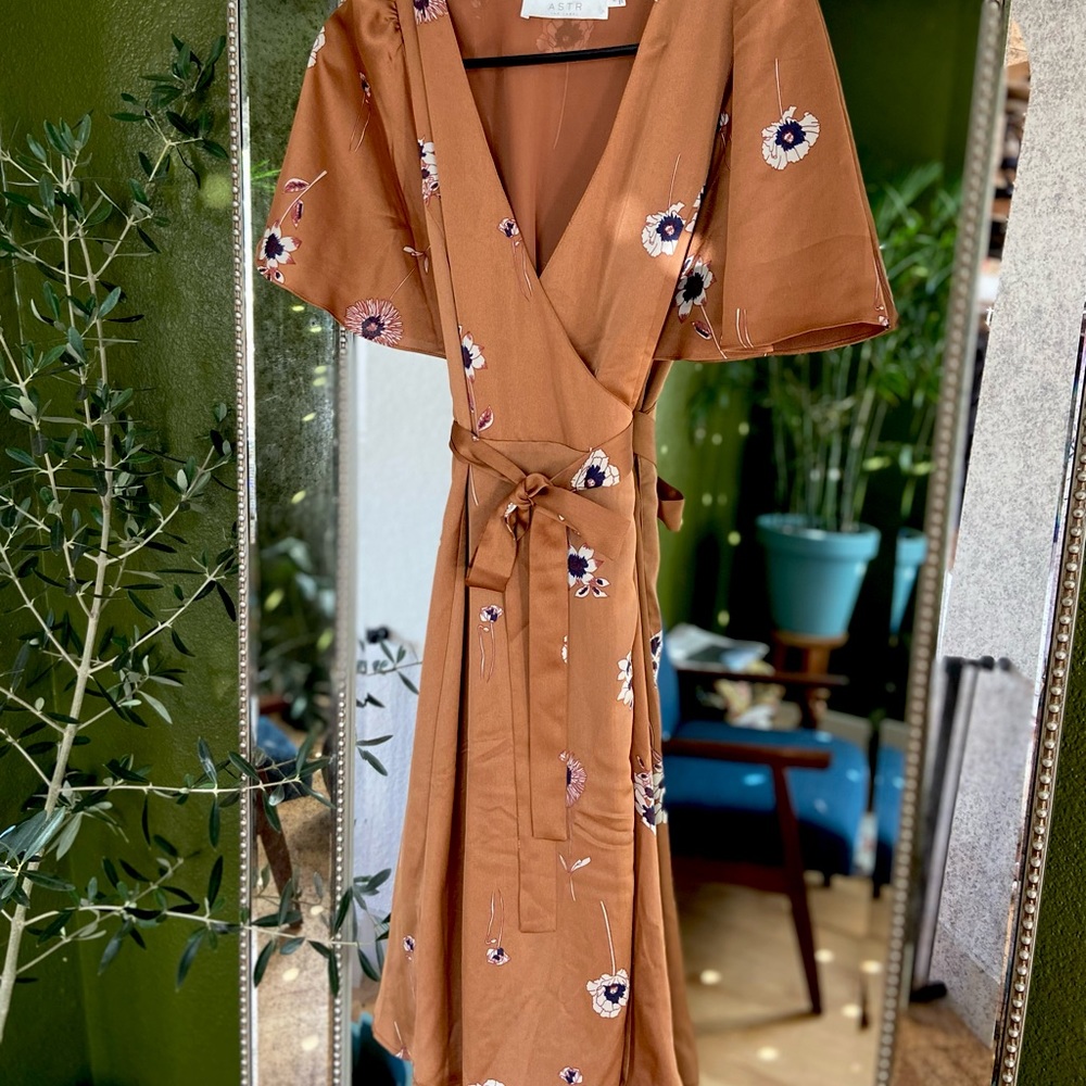 Copper Wrap Dress